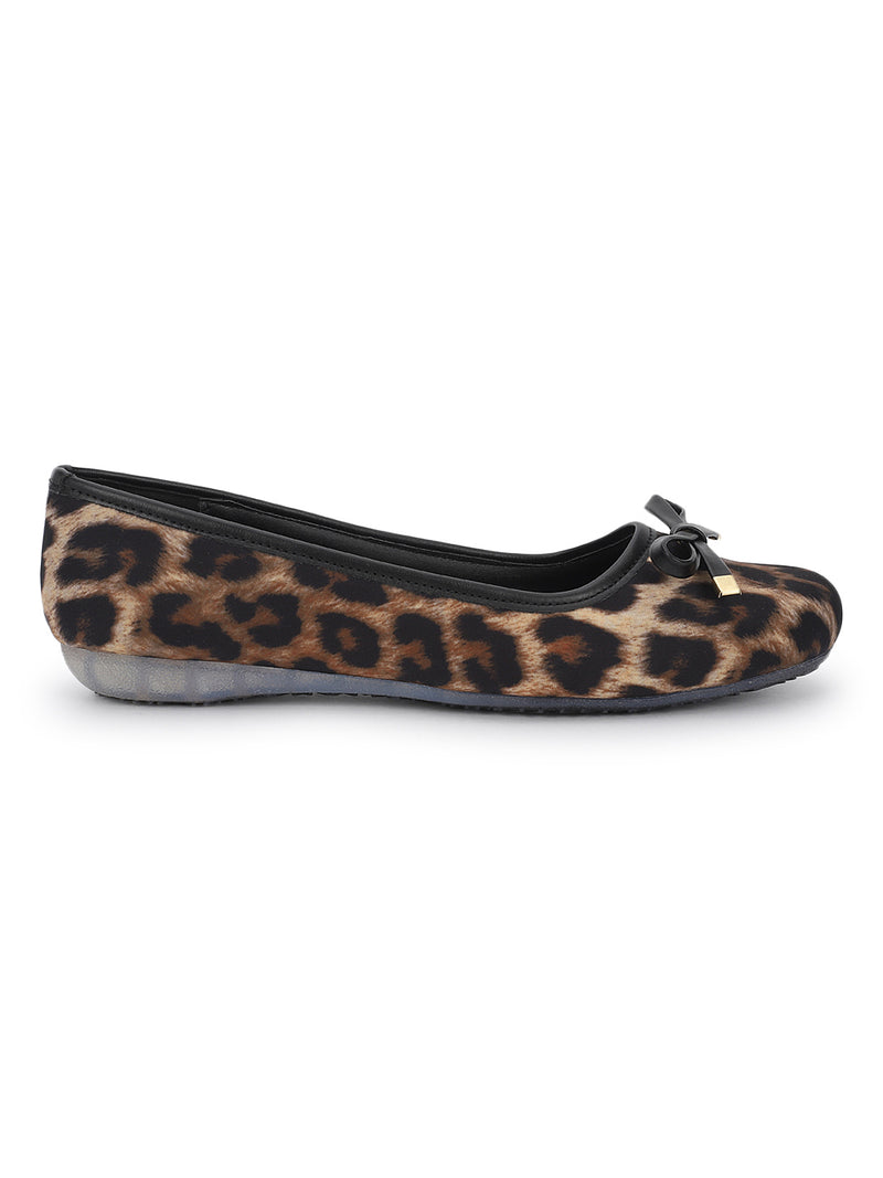 Leopard PU Stylish Slip-On Flat Ballerina (TC-1213-LEO)