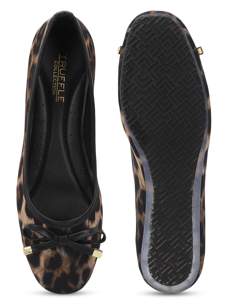 Leopard PU Stylish Slip-On Flat Ballerina (TC-1213-LEO)
