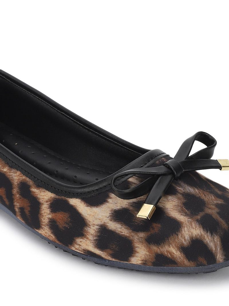 Leopard PU Stylish Slip-On Flat Ballerina (TC-1213-LEO)
