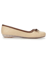 Nude PU Stylish Slip-On Flat Ballerina (TC-1213-NUD)