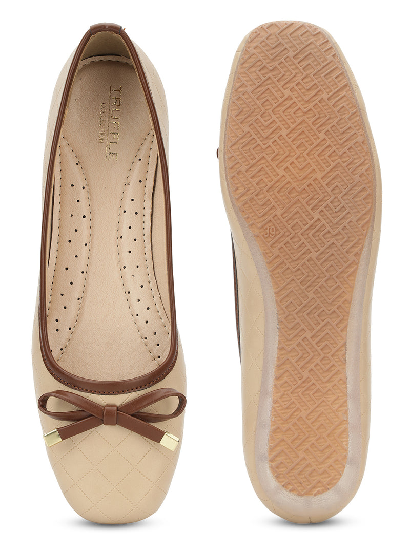 Nude PU Stylish Slip-On Flat Ballerina (TC-1213-NUD)