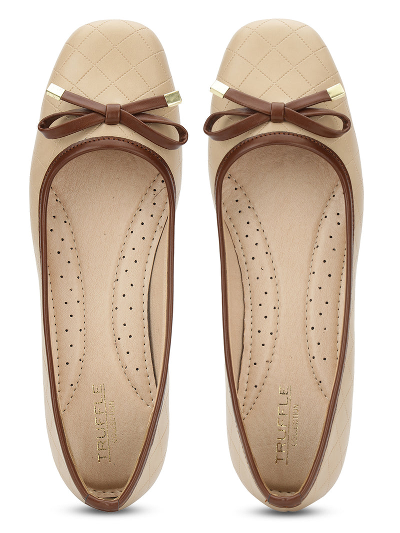 Nude PU Stylish Slip-On Flat Ballerina (TC-1213-NUD)