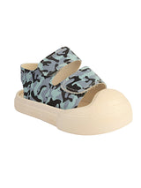 Blue Wrap Toe Camouflage Velcro Sandals For Kids-Unisex (TC-1218-BLU)
