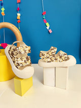 Brown Wrap Toe Camouflage Velcro Sandals For Kids-Unisex (TC-1218-BRO)