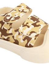 Brown Wrap Toe Camouflage Velcro Sandals For Kids-Unisex (TC-1218-BRO)