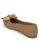 Beige PU Stylish Slip-On Flat Ballerina (TC-1220-BEIG)