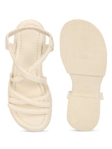 Beige PU Slip-On Block Heel Sandals (TC-1851-BEIG)