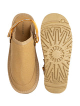 Camel Suede Adjustable Strap Velcro Slip-On Flats (TC-2026-2-CML)