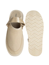 Beige Suede Adjustable Strap And Top Design Velcro Flats For Men (TC-2026-3-BEIG)