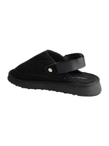 Black Suede Adjustable Strap And Top Design Velcro Flats For Men (TC-2026-3-BLK)