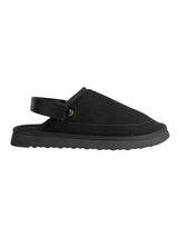 Black Suede Adjustable Strap And Top Design Velcro Flats For Men (TC-2026-3-BLK)