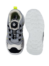 Grey Black Mesh Speed Laces Sneakers For Kids-Unisex (TC-219-GRYBLK)