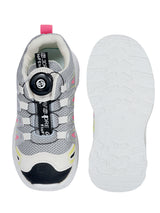 Grey Pink Mesh Speed Laces Sneakers For Kids-Unisex (TC-219-GRYPNK)