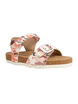 Pink Camouflage Cork-Latex Footbed Velcro Sandals For Kids-Unisex (TC-261102-PNK)