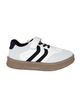 Black Synthetic Leather Velcro Sneakers For Kids-Unisex (TC-589-B-BLK)