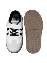 Black Synthetic Leather Velcro Sneakers For Kids-Unisex (TC-589-B-BLK)