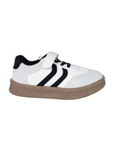 Black Synthetic Leather Velcro Sneakers For Kids-Unisex (TC-589-BLK)