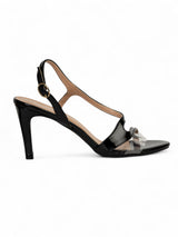 Black Patent Leather Stiletto Heel Sandals (TC-65302-100-BLK)