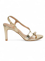 Light Gold Patent Leather Stiletto Heel Sandals (TC-65302-100-LGLD)