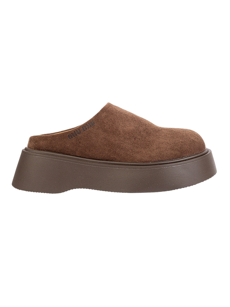 Brown Suede Slip-On Flatform Heels (TC-6615-BRO)