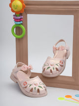 Pink PU Velcro Sandals For Kids-Girls (TC-861-PNK)