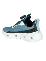 Blue Mesh Paw Print Dial Lock Closure Sneakers For Kids-Unisex (TC-9050-BLU)