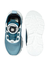 Blue Mesh Paw Print Dial Lock Closure Sneakers For Kids-Unisex (TC-9050-BLU)