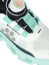 White Green Mesh Paw Print Dial Lock Closure Sneakers For Kids-Unisex (TC-9050-WHTGRN)