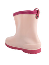 Pink Rubber Bear Applique Detailed Slip-On Rain Boots For Kids-Unisex (TC-97-899-PNK)