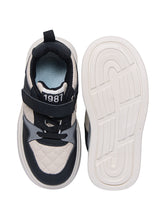 Black Synthetic Leather Velcro Sneakers For Kids-Unisex (TC-A12-BLK)