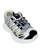 Grey Black Mesh Speed Laces Sneakers For Kids-Unisex (TC-A219-B-GRYBLK)
