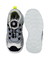 Grey Black Mesh Speed Laces Sneakers For Kids-Unisex (TC-A219-B-GRYBLK)