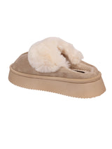 Beige Suede Winter Warm Flatform Flats (TC-AM02-1755-BEIG)