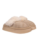 Beige Suede Winter Warm Flatform Flats (TC-AM02-1755-BEIG)