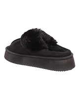 Black Suede Winter Warm Flatform Flats (TC-AM02-1755-BLK)