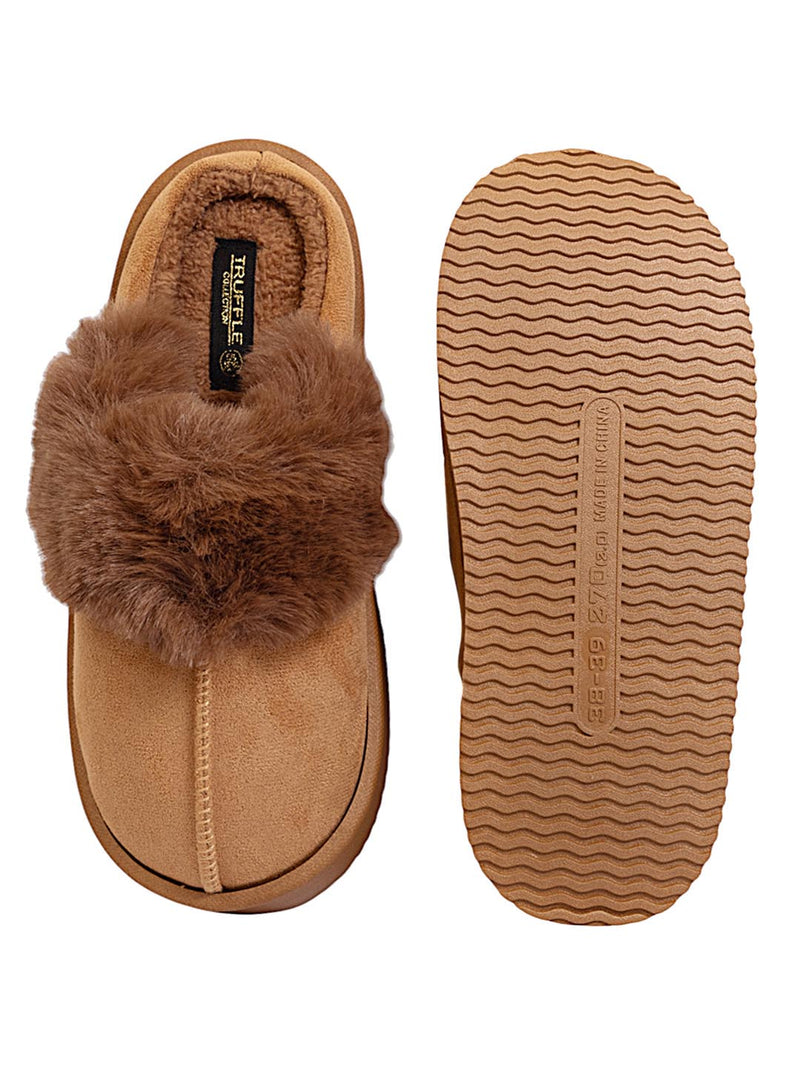Camel Suede Winter Warm Flatform Flats (TC-AM02-1755-CAM)