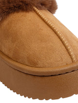 Camel Suede Winter Warm Flatform Flats (TC-AM02-1755-CAM)