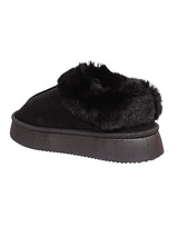 Black Suede Winter Warm Flatform Boots (TC-AM02-1758-BLK)