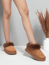 Camel Suede Winter Warm Flatform Boots (TC-AM02-1758-CAM)