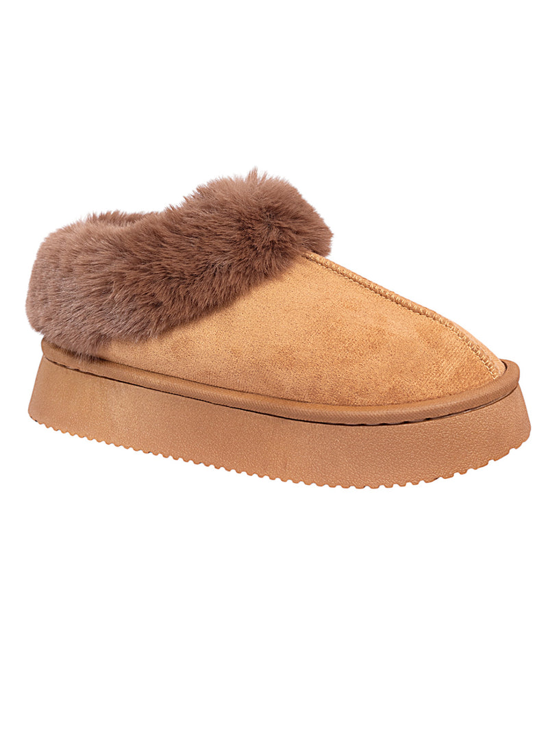 Camel Suede Winter Warm Flatform Boots (TC-AM02-1758-CAM)