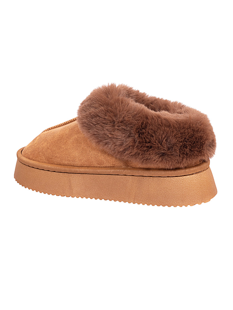 Camel Suede Winter Warm Flatform Boots (TC-AM02-1758-CAM)