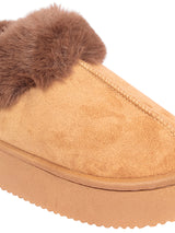 Camel Suede Winter Warm Flatform Boots (TC-AM02-1758-CAM)
