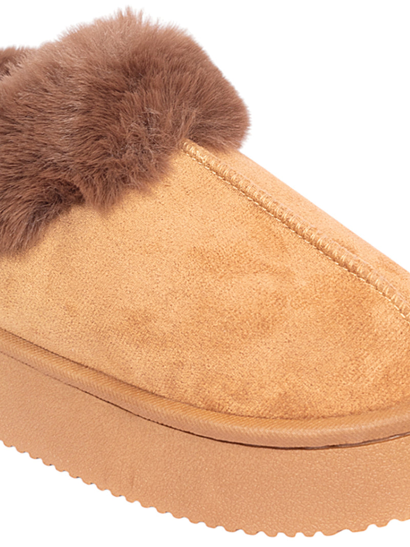 Camel Suede Winter Warm Flatform Boots (TC-AM02-1758-CAM)