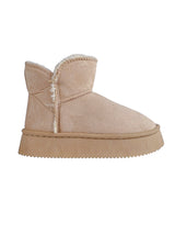 Beige Suede Winter Thick Sole Snow Ankle Boot (TC-AM08-217-BEIG)
