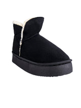 Black Suede Winter Thick Sole Snow Ankle Boot (TC-AM08-217-BLK)