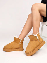 Camel Suede Winter Thick Sole Snow Ankle Boot (TC-AM08-217-CAM)