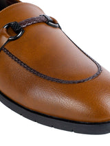 Tan Synthetic Leather Solid Round Toe Loafers For Men (TC-AVI-04-TAN)