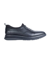 Black Synthetic Leather Round Toe Lace Up Brogues Shoes For Men (TC-AVI-05-BLK)