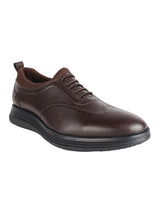 Brown Synthetic Leather Round Toe Lace Up Brogues Shoes For Men (TC-AVI-05-BRO)