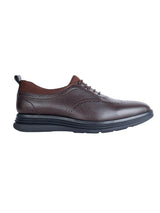 Brown Synthetic Leather Round Toe Lace Up Brogues Shoes For Men (TC-AVI-05-BRO)